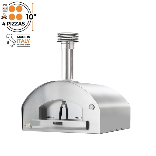 Fontana Marinara Stainless Steel Countertop Dual Fuel Pizza Oven