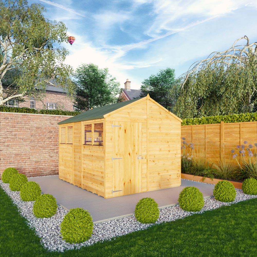 Mercia 10x8 Woodsman Shiplap Apex - Glass