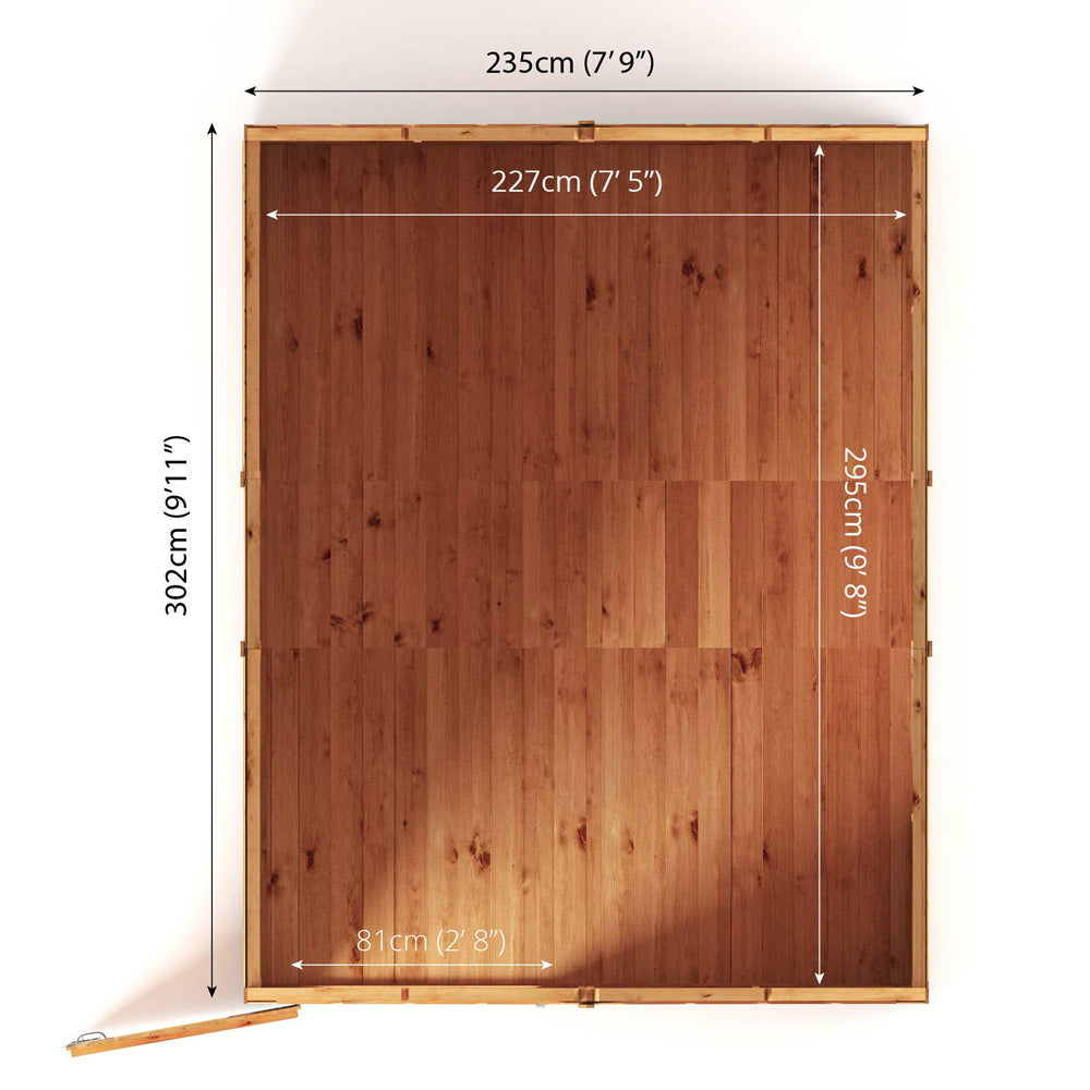 Mercia 10x8 Woodsman Shiplap Apex - Glass
