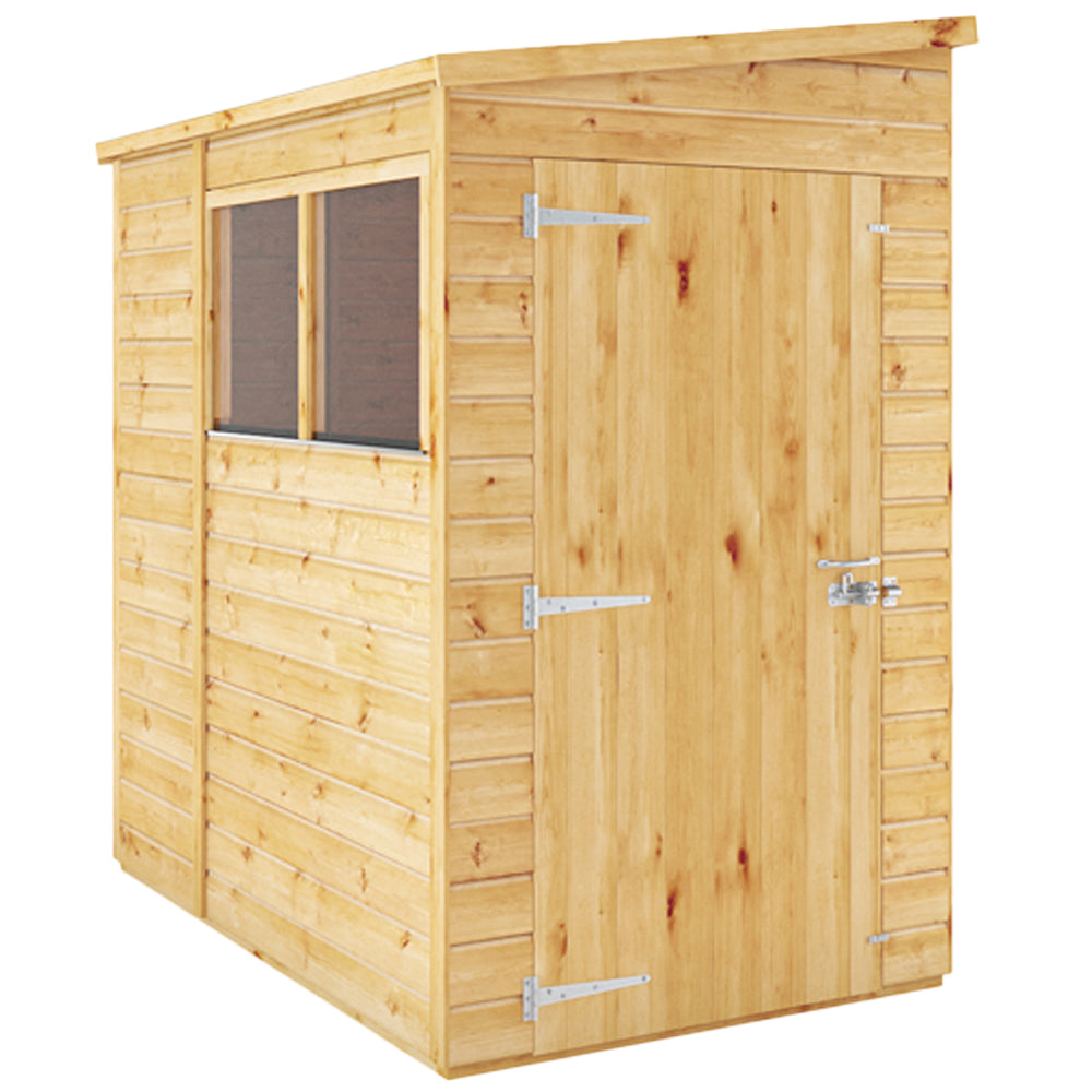 Mercia 6x4 Woodsman Shiplap Pent - Glass