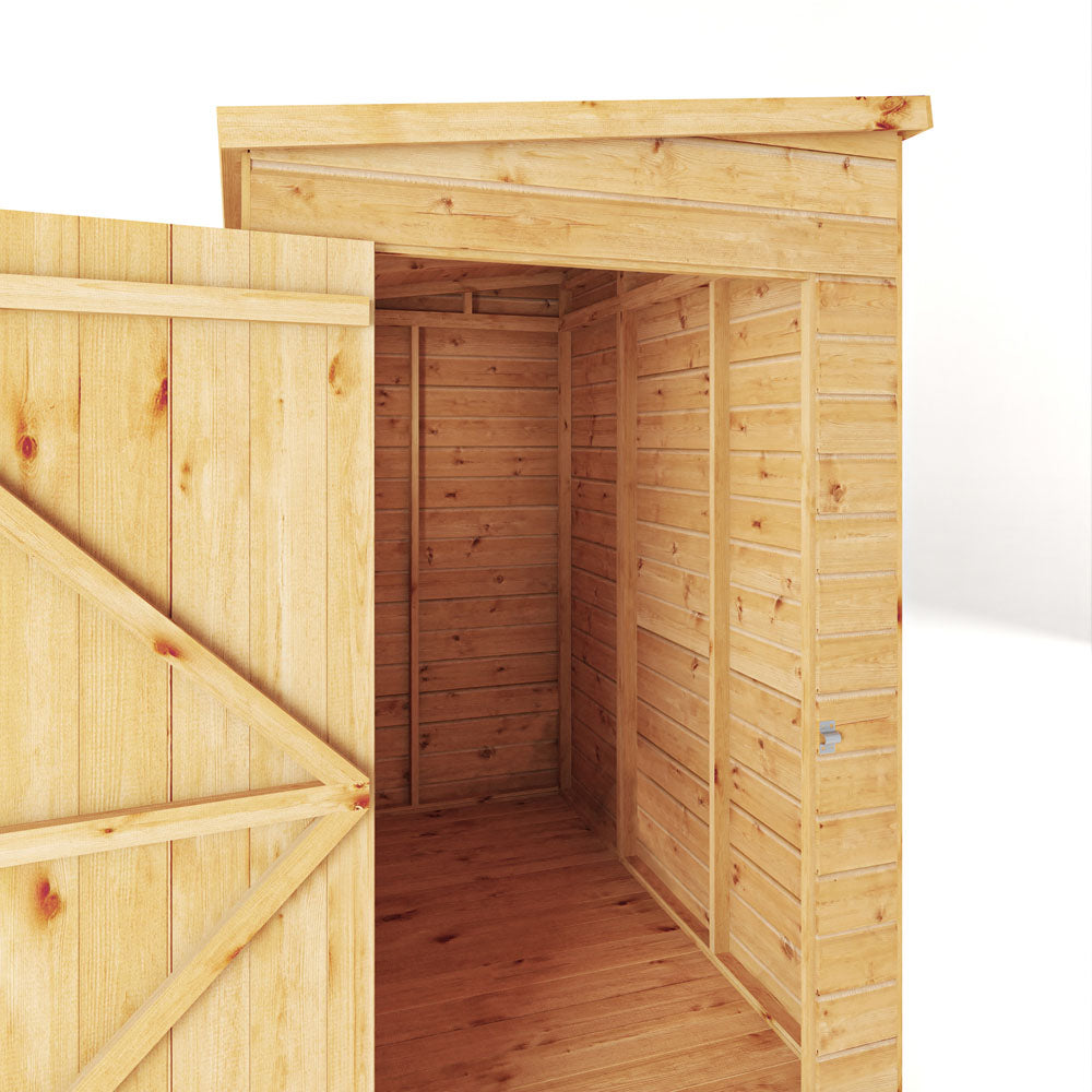 Mercia 6x4 Woodsman Shiplap Pent - Glass