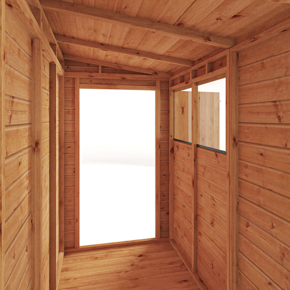 Mercia 6x4 Woodsman Shiplap Pent - Glass