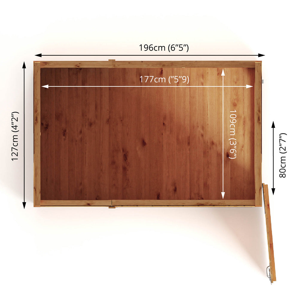 Mercia 6x4 Woodsman Shiplap Pent - Glass