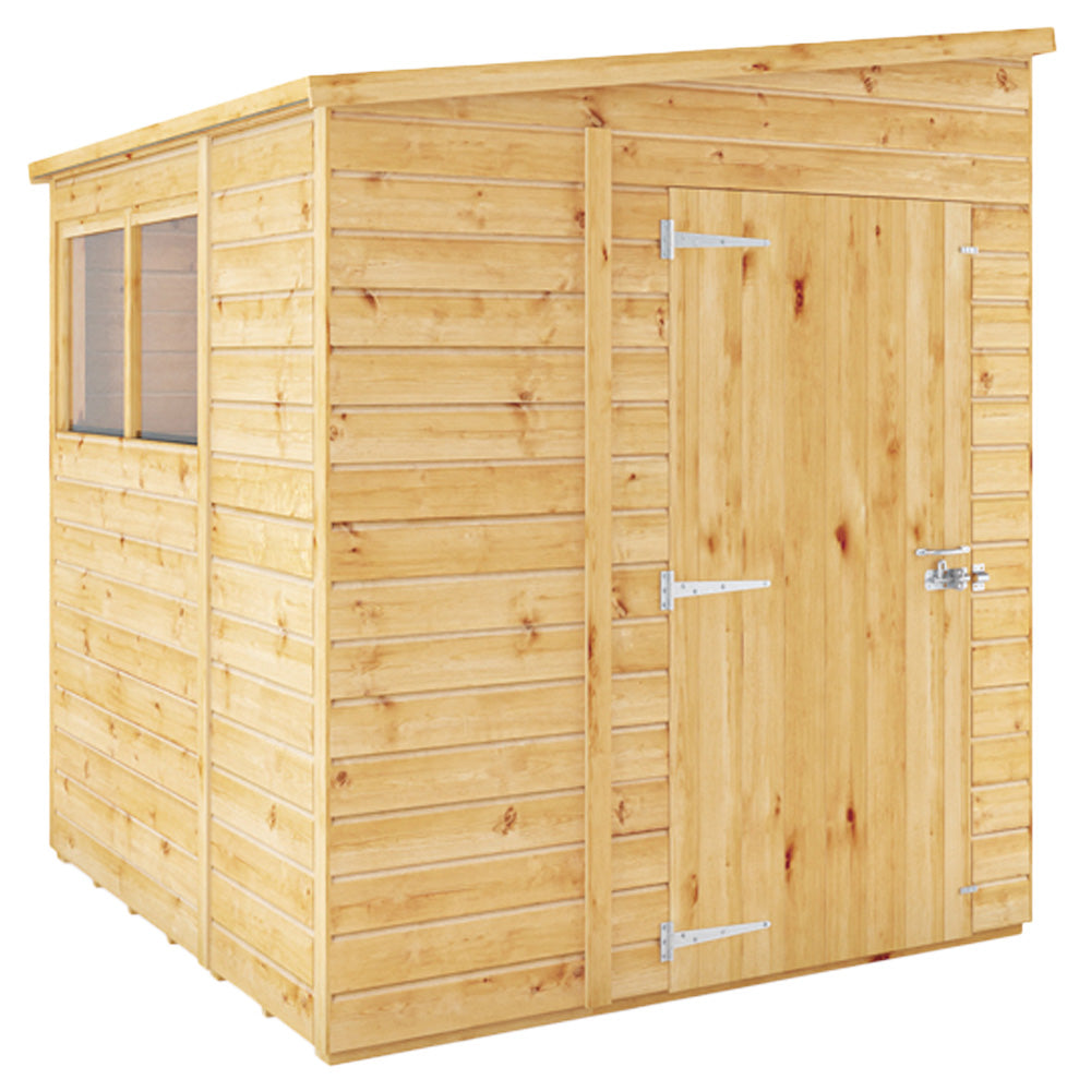 Mercia 6x6 Woodsman Shiplap Pent - Glass