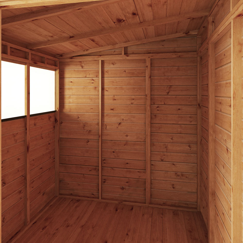 Mercia 6x6 Woodsman Shiplap Pent - Glass