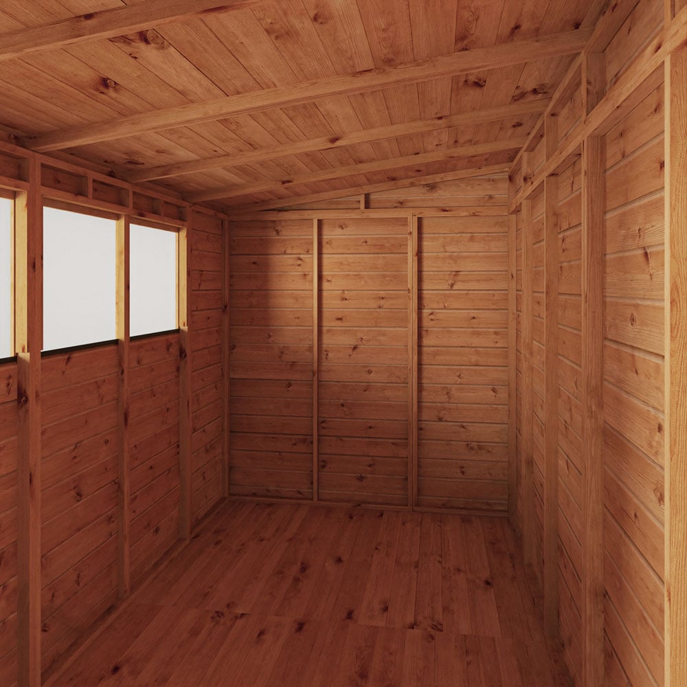 Mercia 10x6 Woodsman Shiplap Pent - Glass