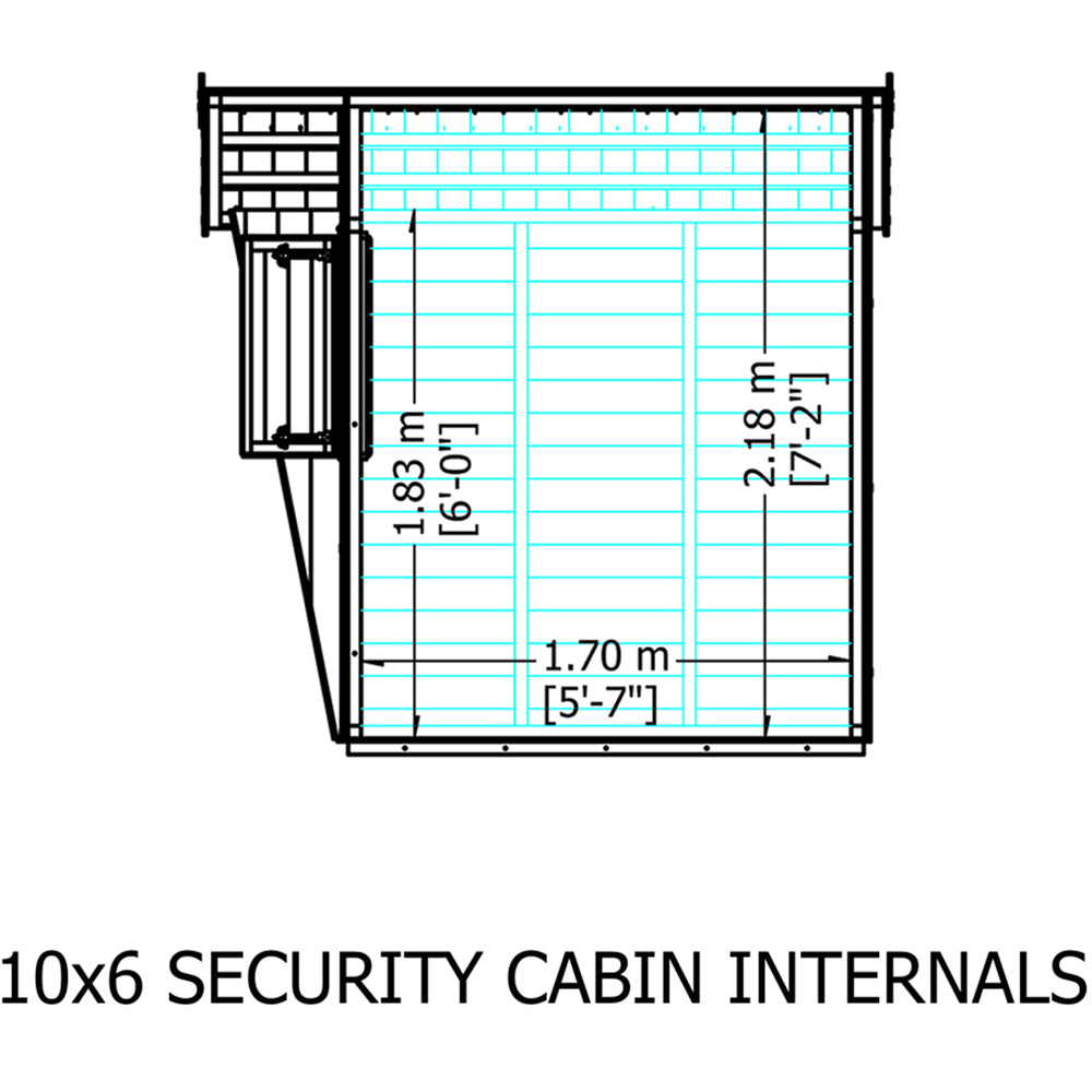 Shire Security Cabin 10x6 Shiplap Style C