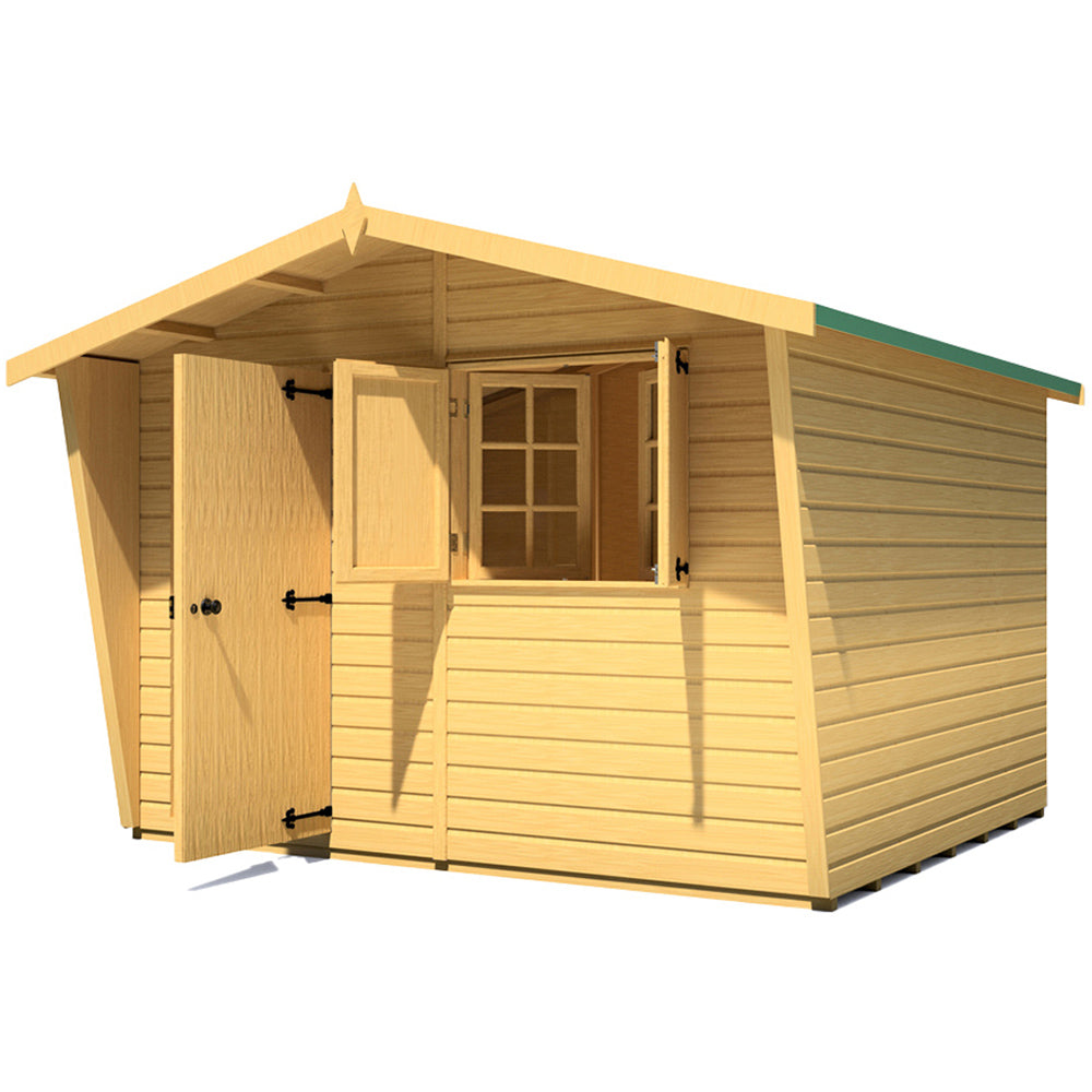 Shire Security Cabin 10x8 Shiplap Style D