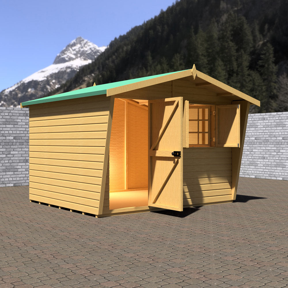 Shire Security Cabin 10x8 Shiplap Style D