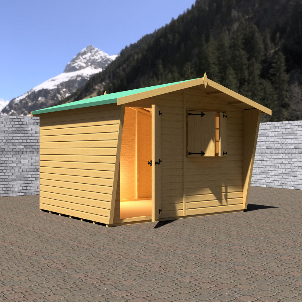 Shire Security Cabin 10x8 Shiplap Style D