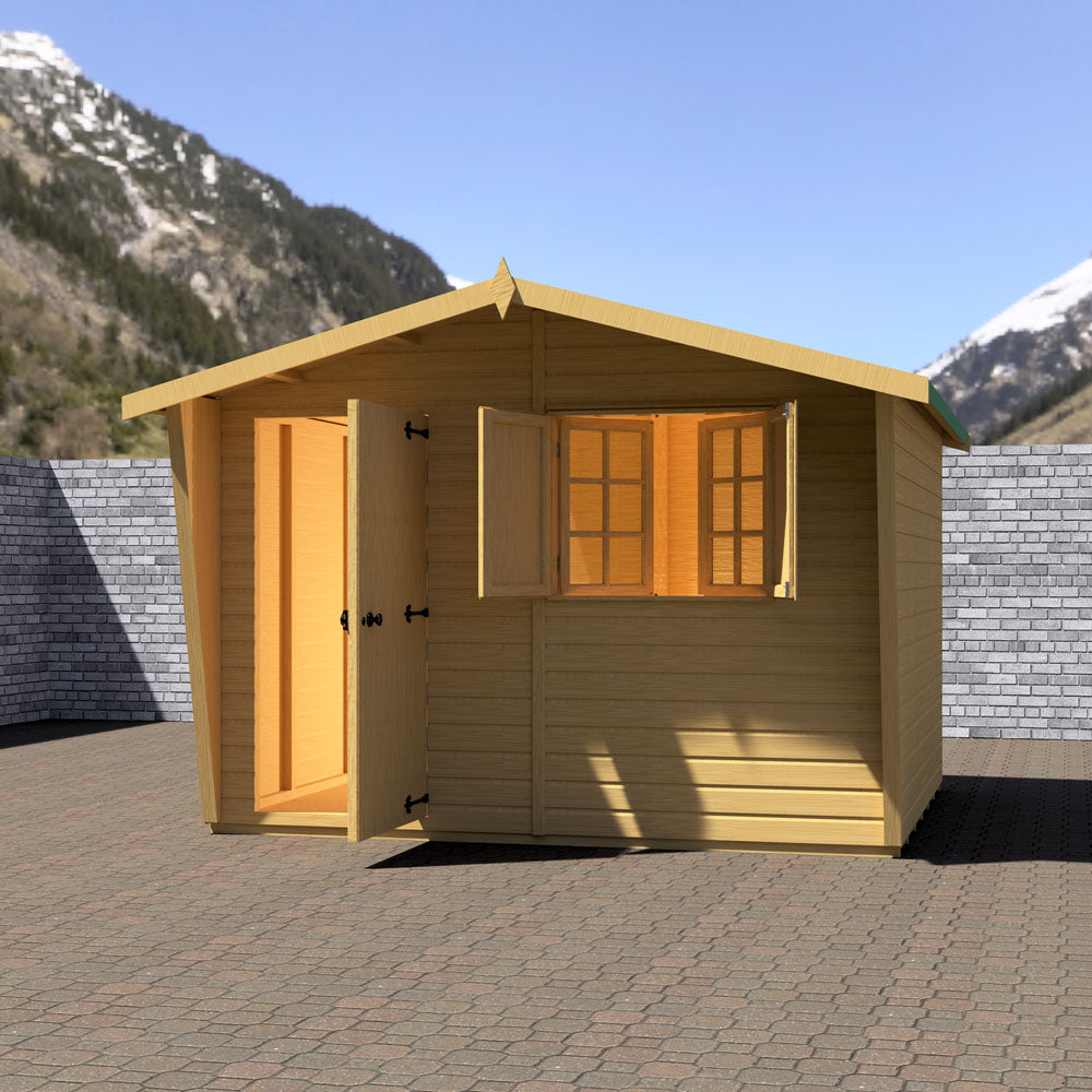 Shire Security Cabin 10x8 Shiplap Style D