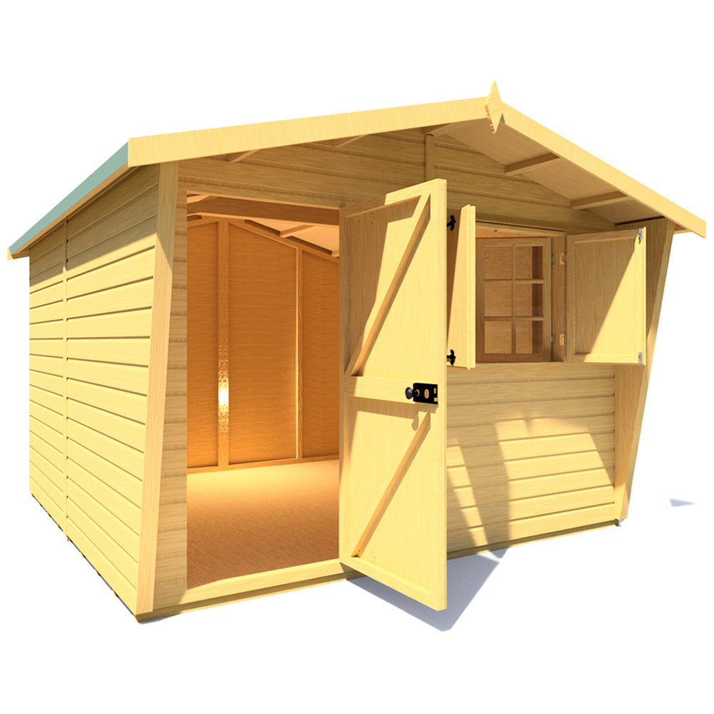 Shire Security Cabin 10x10 Shiplap Style D