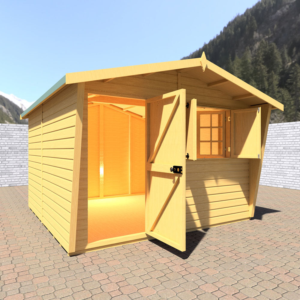 Shire Security Cabin 10x10 Shiplap Style D