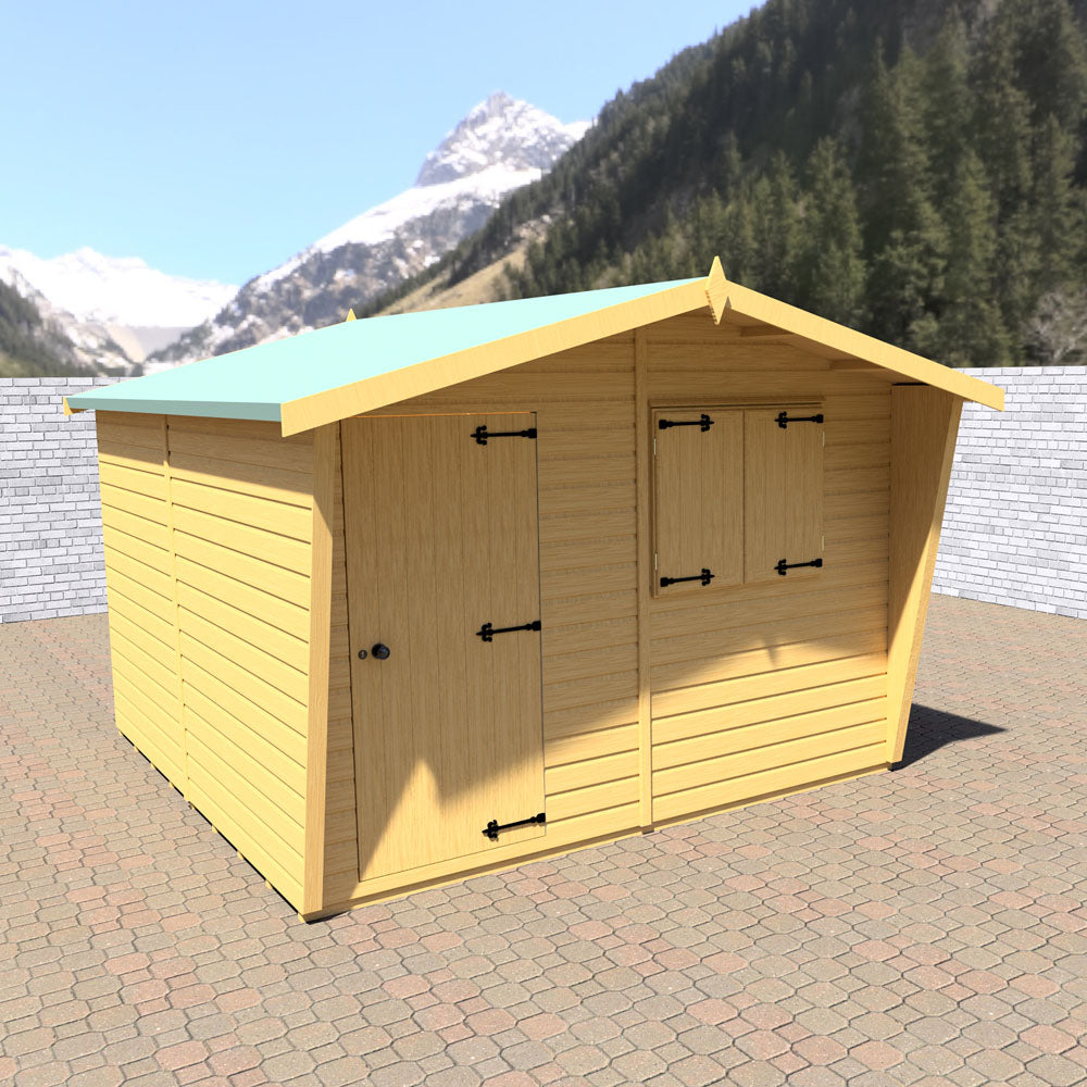 Shire Security Cabin 10x10 Shiplap Style D