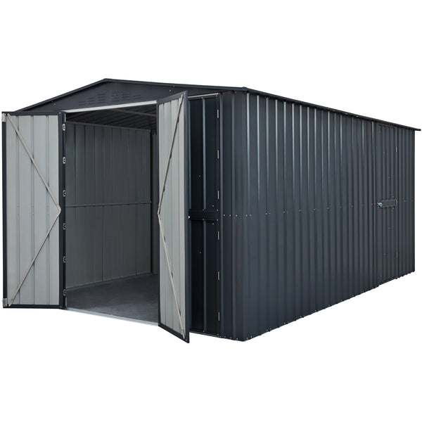 Mercia 10 x 15 Globel Dual Door Workshop Garage - Grey