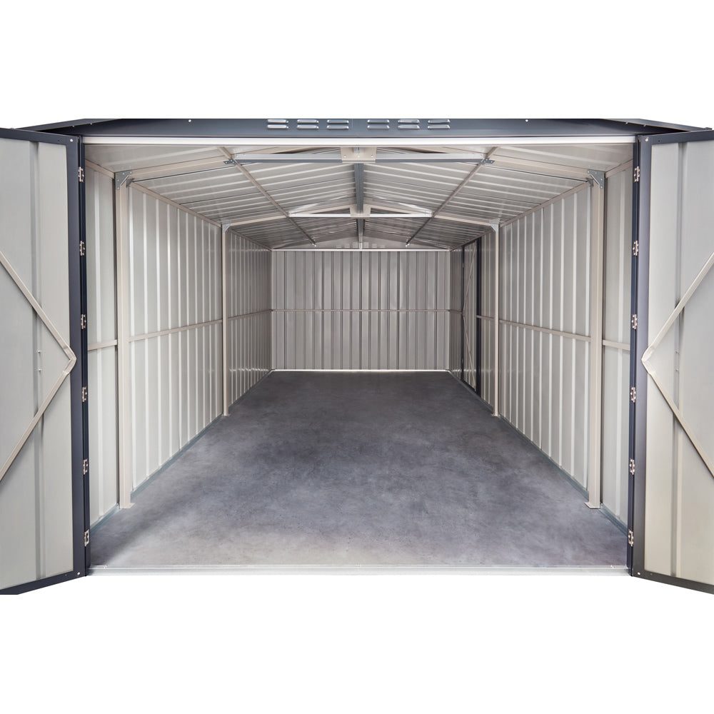 Mercia 10 x 15 Globel Dual Door Workshop Garage - Grey
