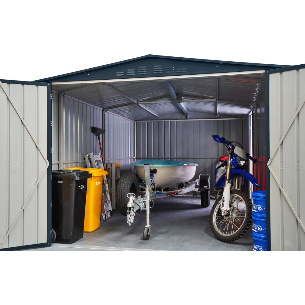 Mercia 10 x 15 Globel Dual Door Workshop Garage - Grey