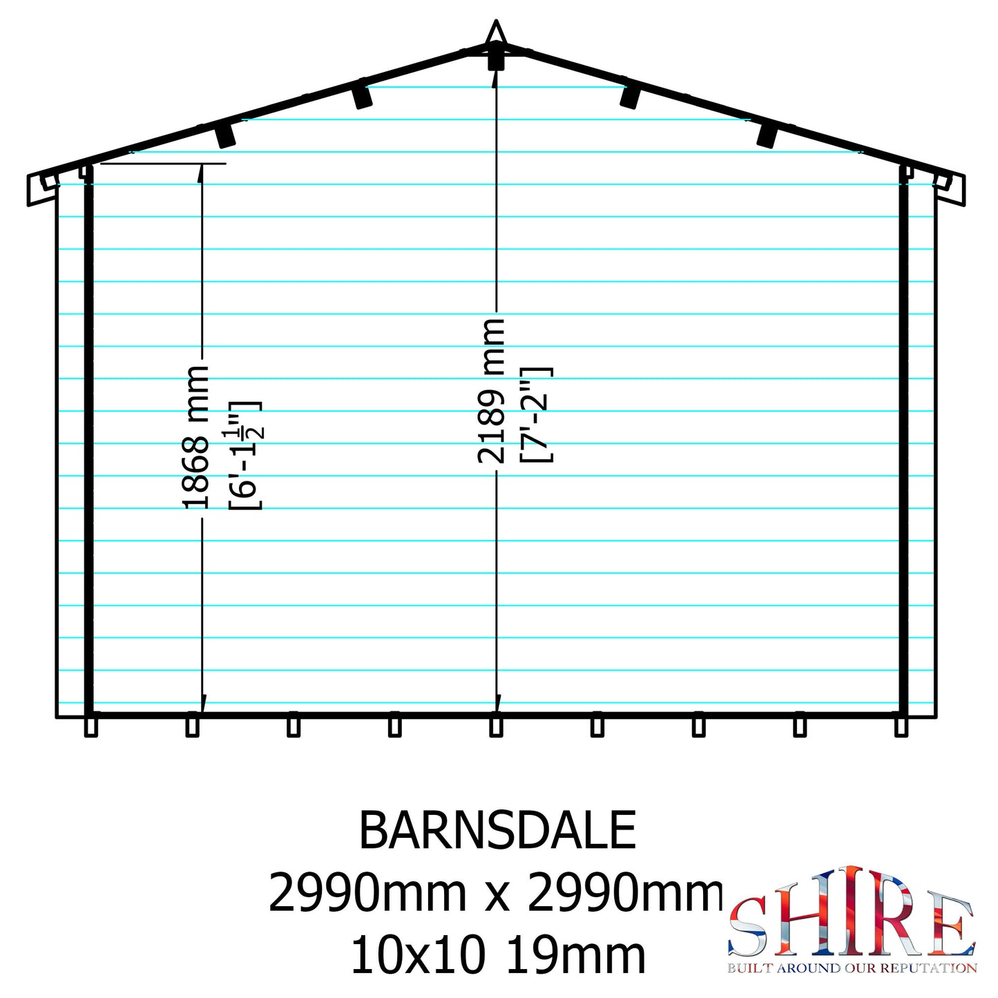 Shire Barnsdale 10x10 19mm Log Cabin