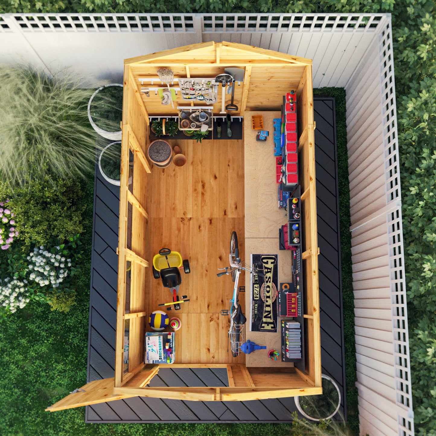 Mercia 10x6 Woodsman Shiplap Apex - Styrene