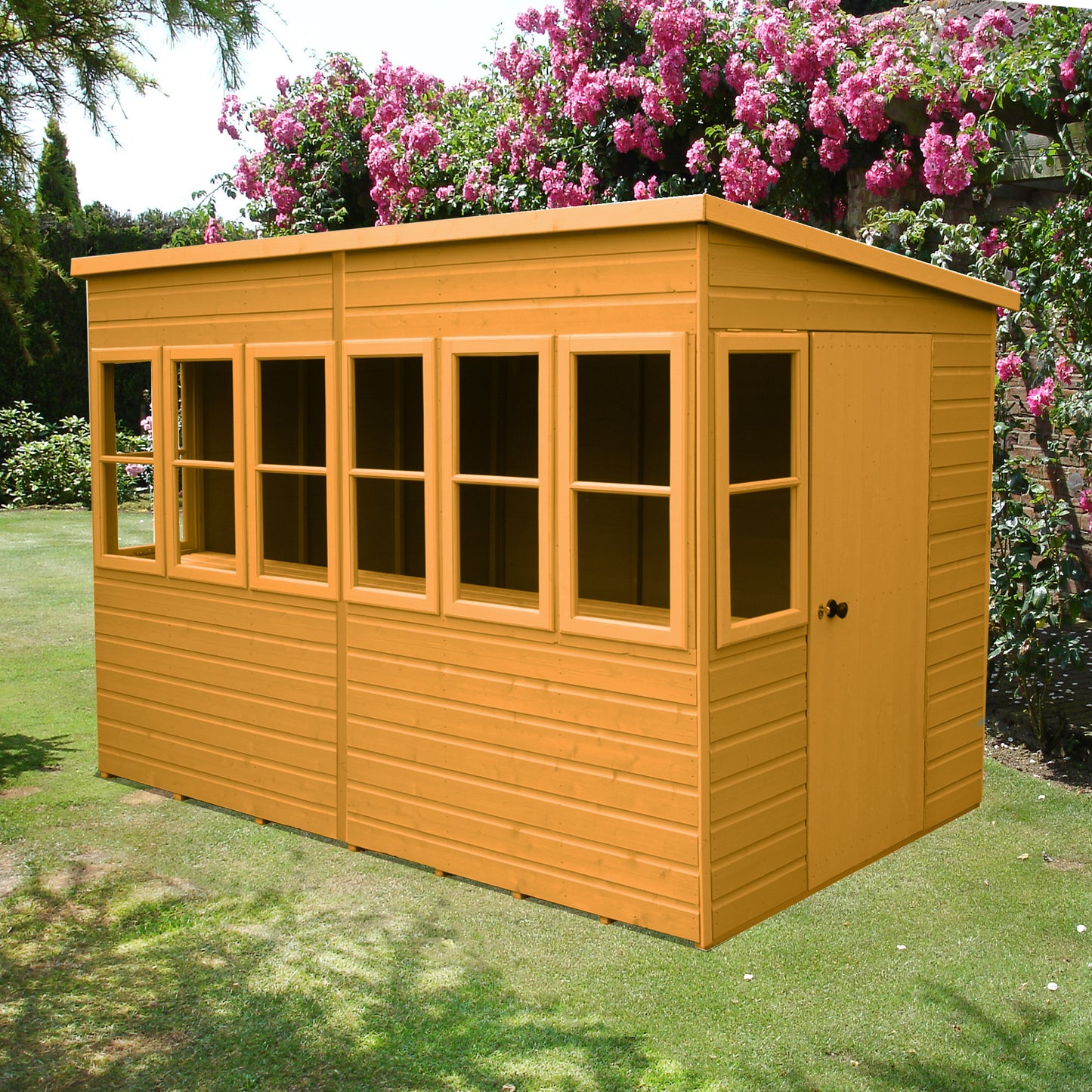 Shire Sun Pent 10x6 Single Door Shiplap Style B