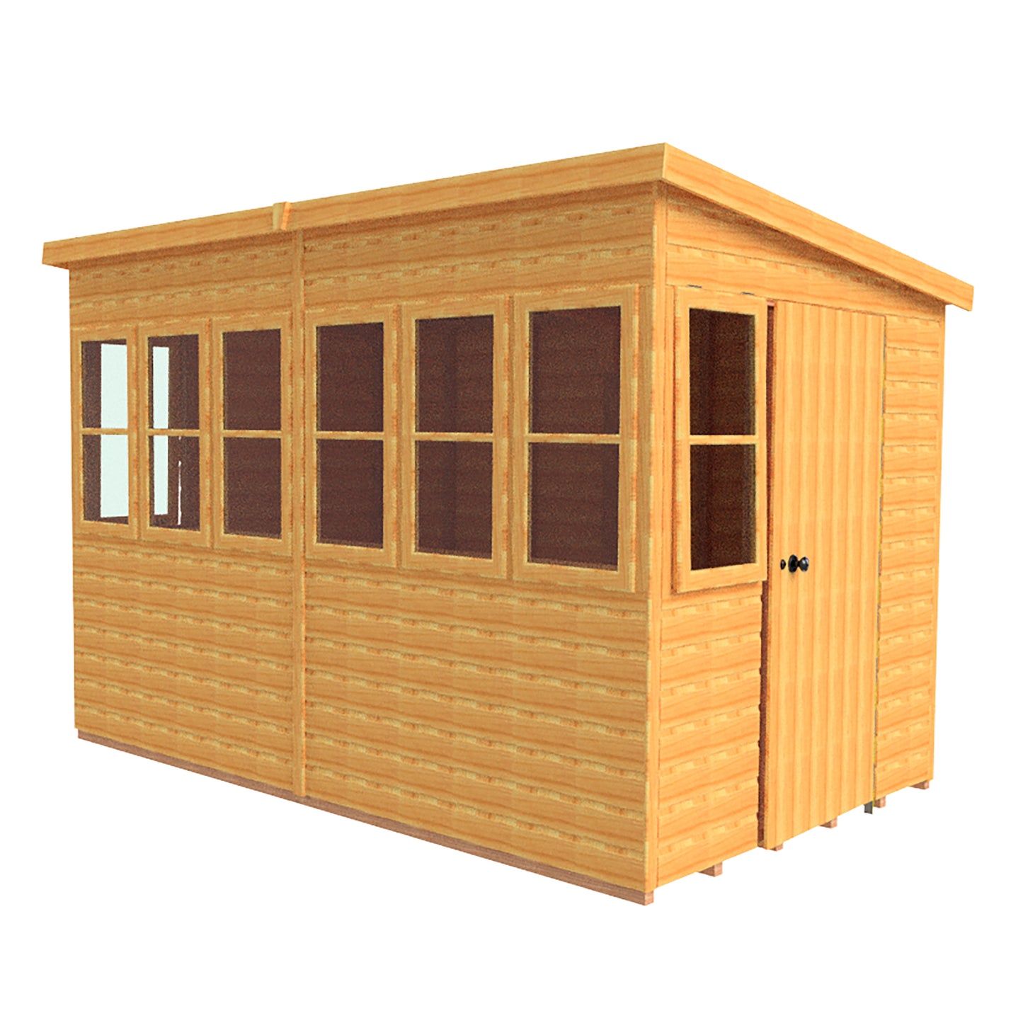 Shire Sun Pent 10x6 Single Door Shiplap Style B