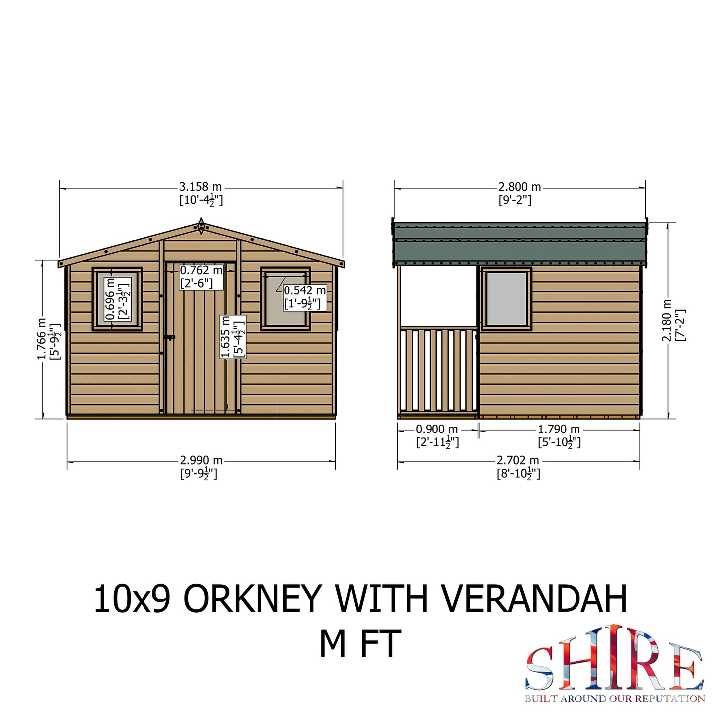 Shire Orkney 10x6 Shiplap