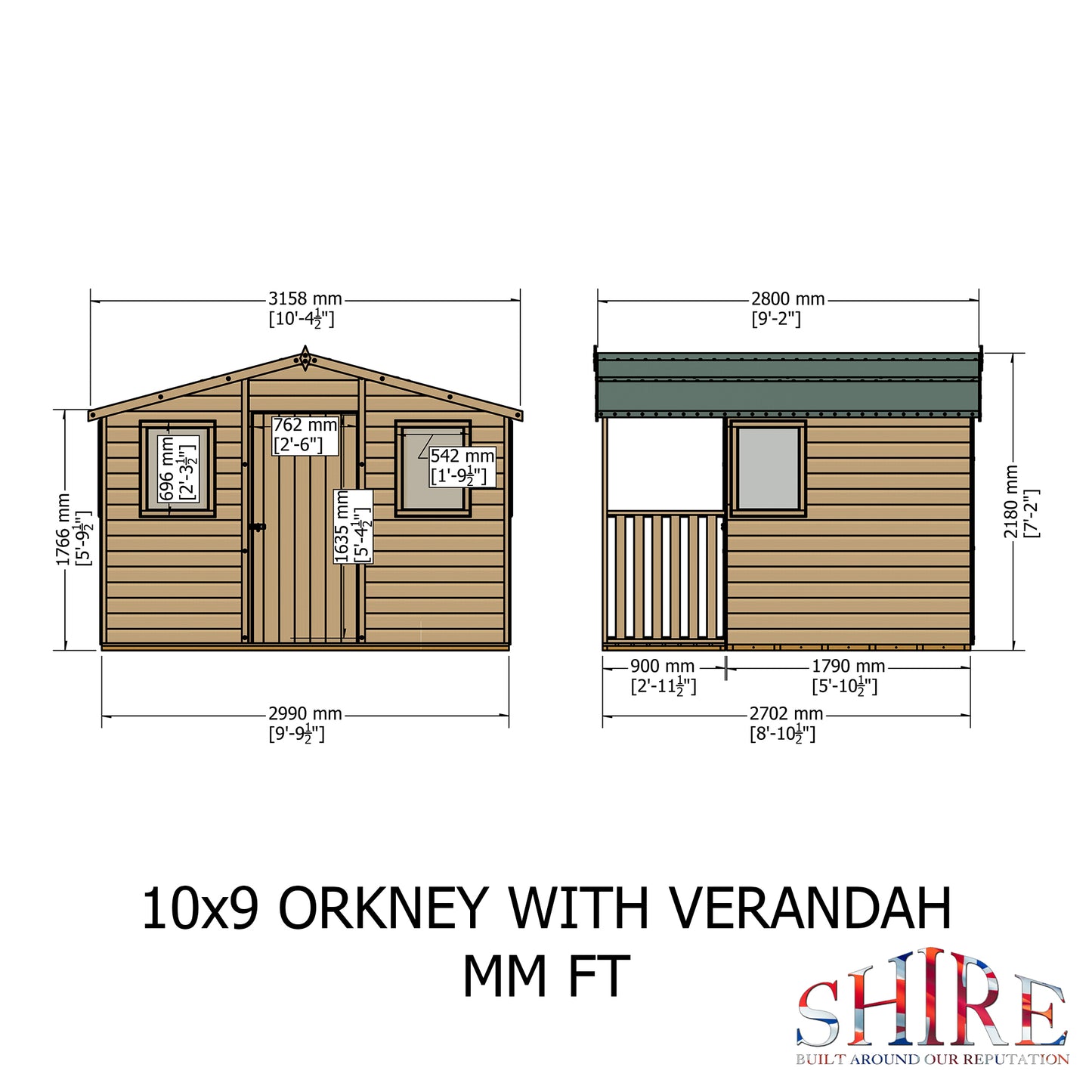 Shire Orkney 10x6 Shiplap