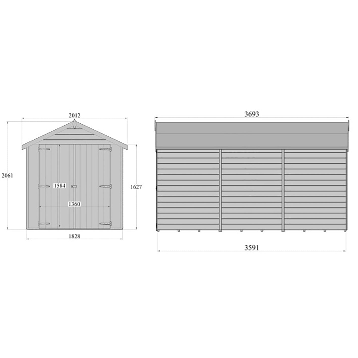 Shire Overlap Double Door 12x6 D/D