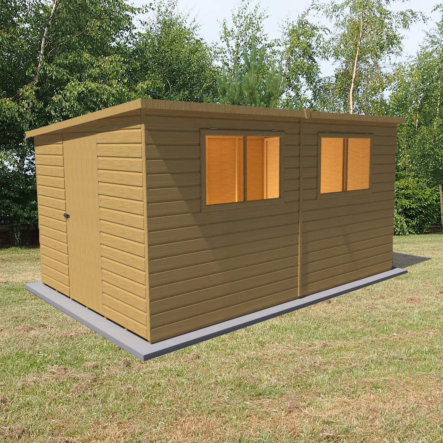 Shire Caldey Single Door 12x8 Shiplap Style A