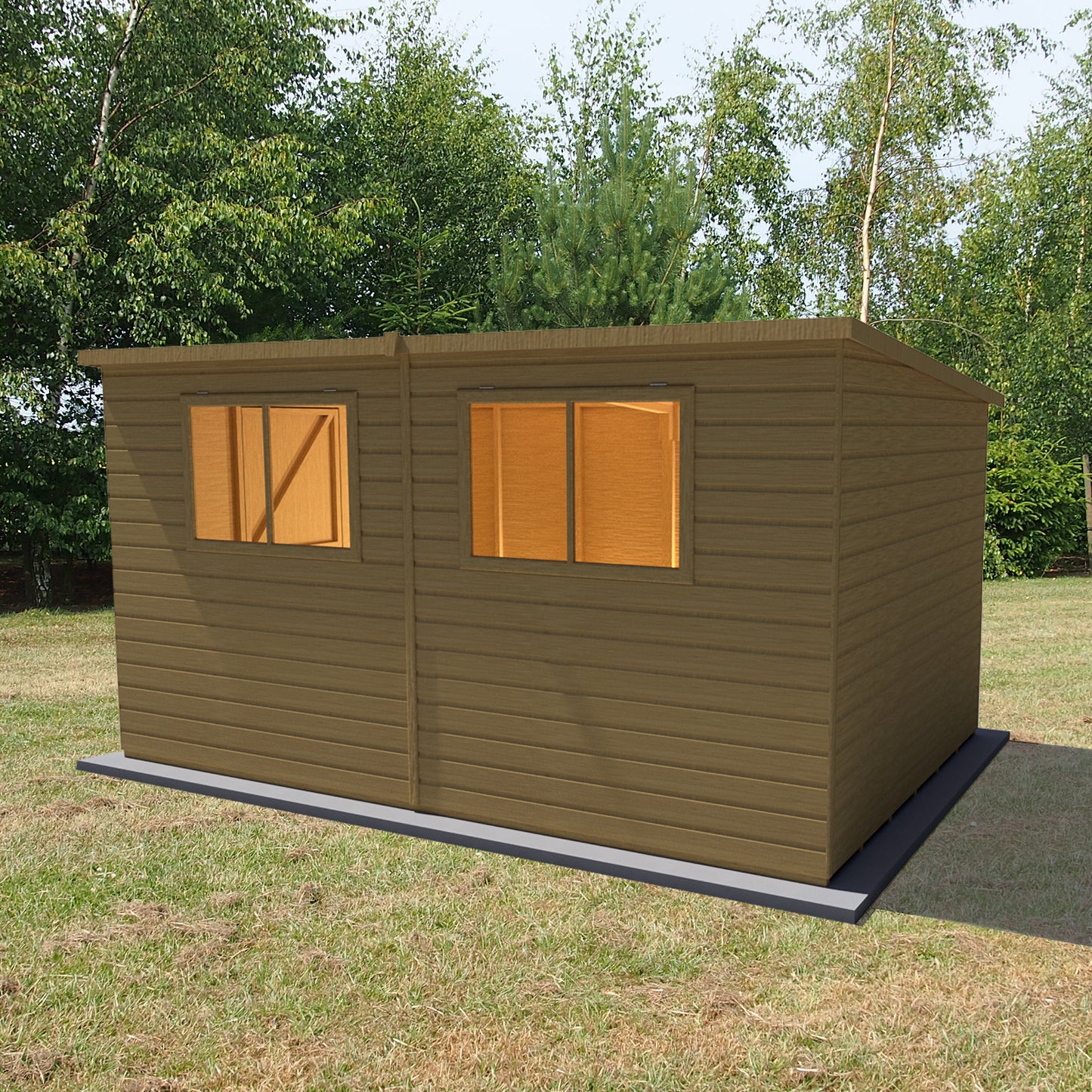 Shire Caldey Single Door 12x8 Shiplap Style A