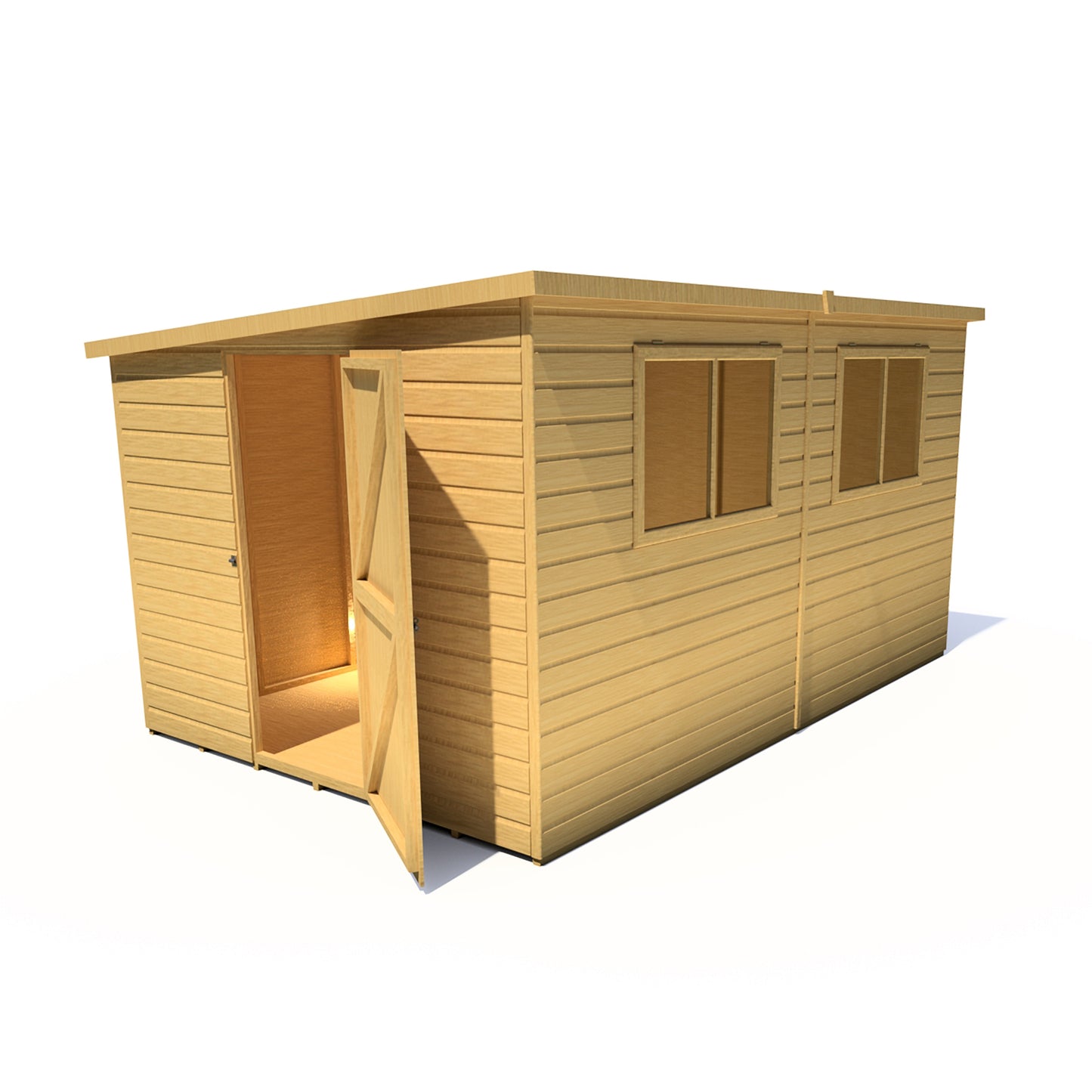 Shire Caldey Single Door 12x8 Shiplap Style A