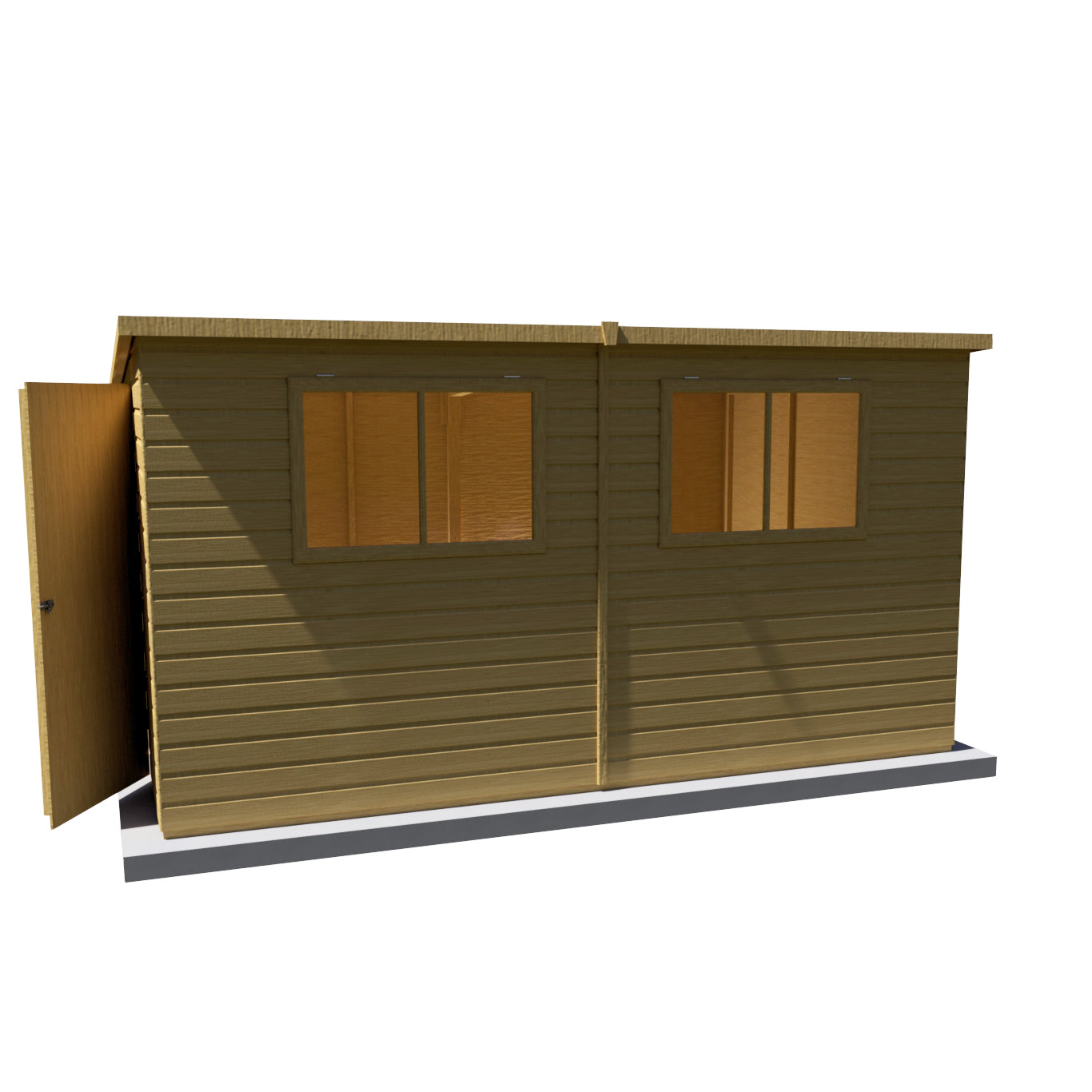 Shire Caldey Single Door 12x8 Shiplap Style A