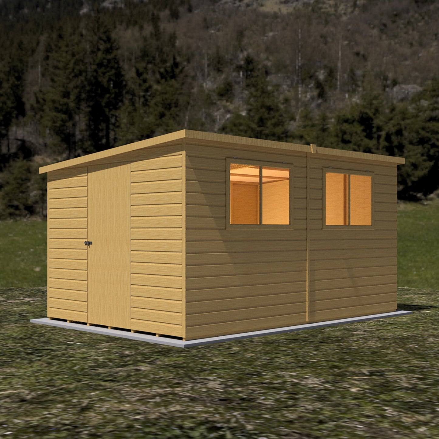 Shire Caldey Single Door 12x8 Shiplap Style A