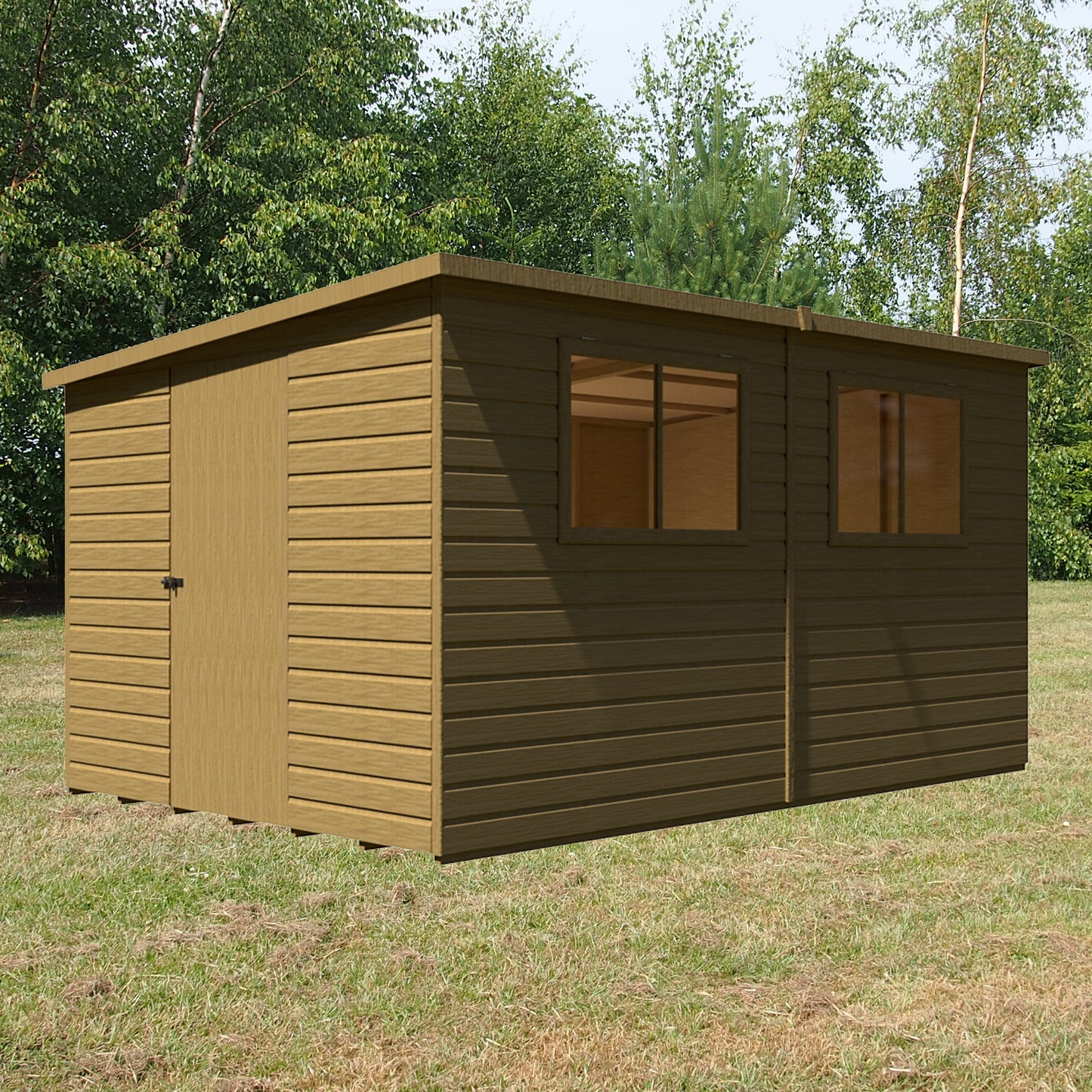Shire Caldey Single Door 12x8 Shiplap Style A