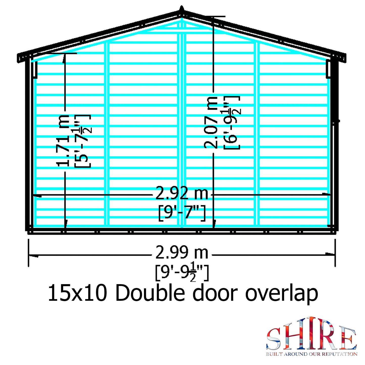 Shire Overlap Double Door 10x15 D/D