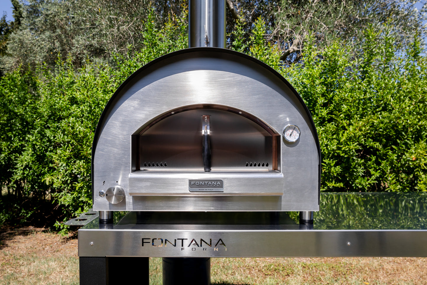 Fontana Margherita Anthracite Build In Gas Pizza Oven