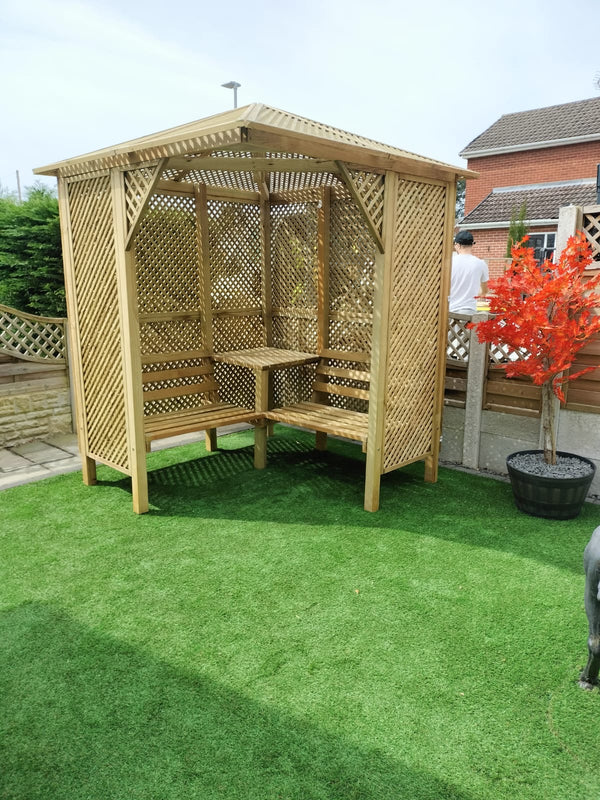 Shire Valencia Corner Arbour Pressure treated
