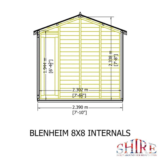 Shire Blenheim 8x8 Shiplap