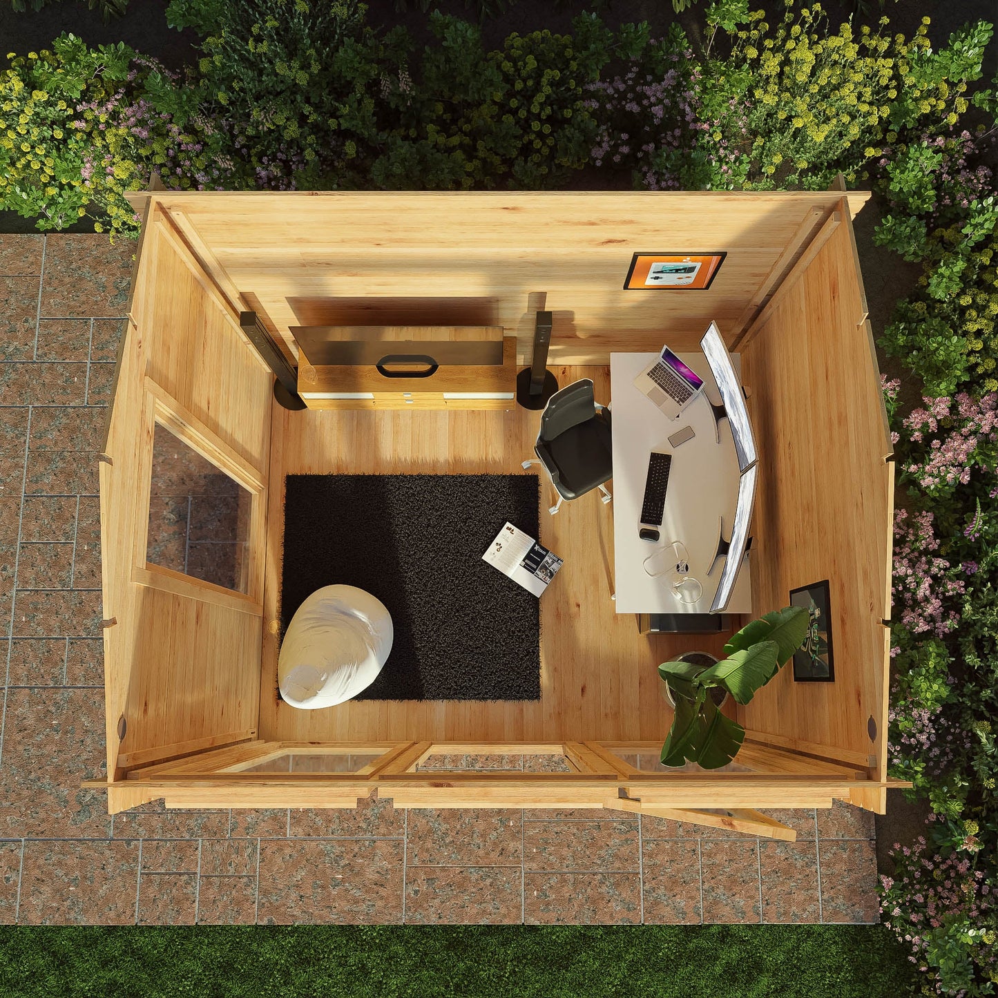 Mercia 3m x 2.5m Reverse Apex Log Cabin - 19mm