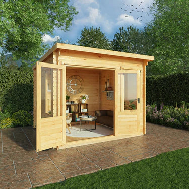 Mercia 3m x 3m Pent Log Cabin - 19mm