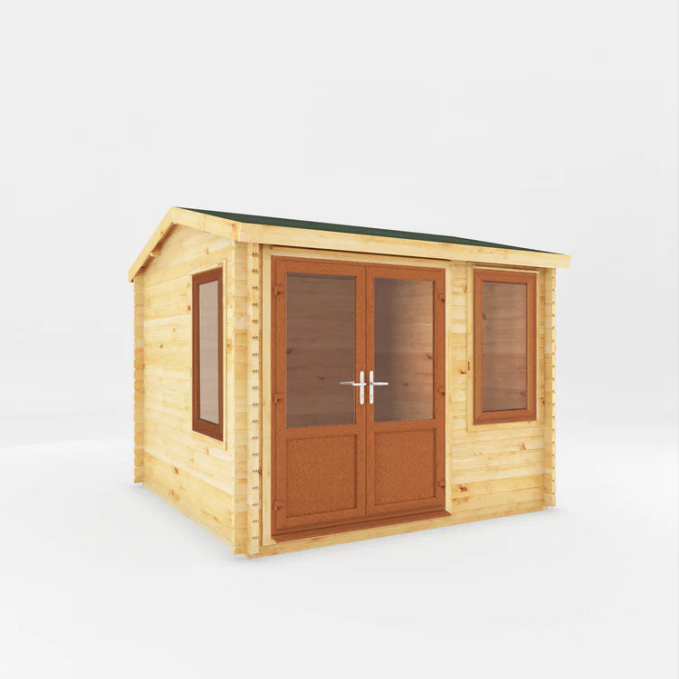 Mercia 3m x 3m Home Office Elite - 44mm (UPVC Windows & Door) - Oak