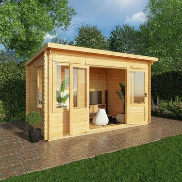 Mercia 4m x 3m Pent Log Cabin - 19mm