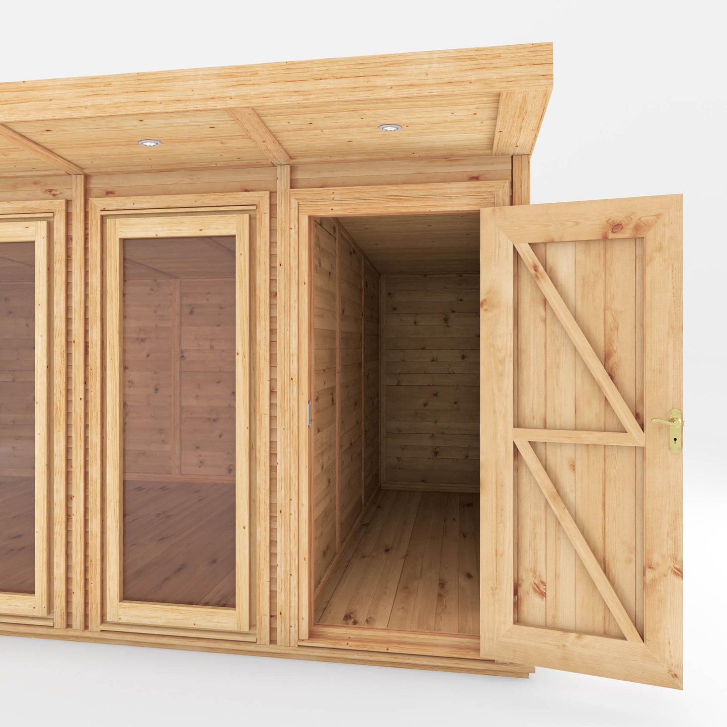 Mercia 6mx3m(D) Insulated Garden Room with Side Shed