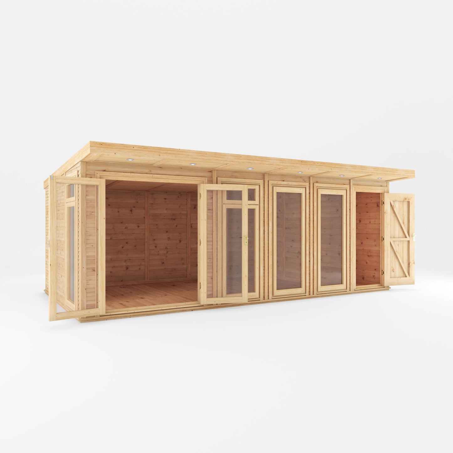 Mercia 6mx3m(D) Insulated Garden Room with Side Shed