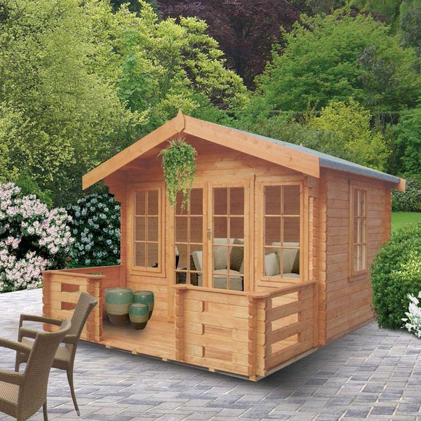 Shire Grizedale 14Gx10 Log Cabin (28mm - 70mm Logs)