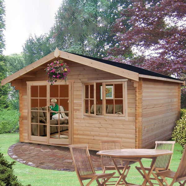Shire Abbeyford 14Gx10 Log Cabin (28mm - 70mm Logs)