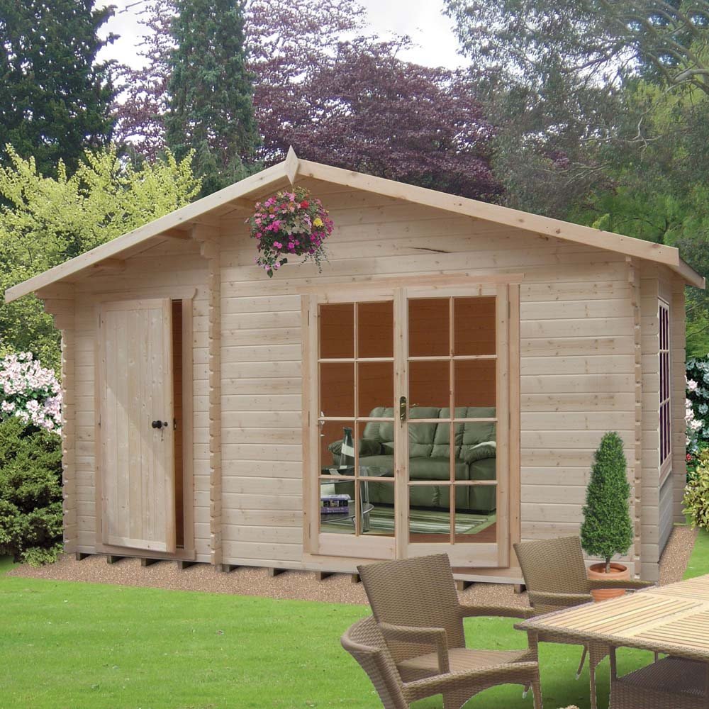 Shire Bourne 16Gx16 Log Cabin (28mm - 70mm Logs)