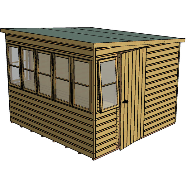 Shire Sun Pent 8x8 Double Door Loglap Style B