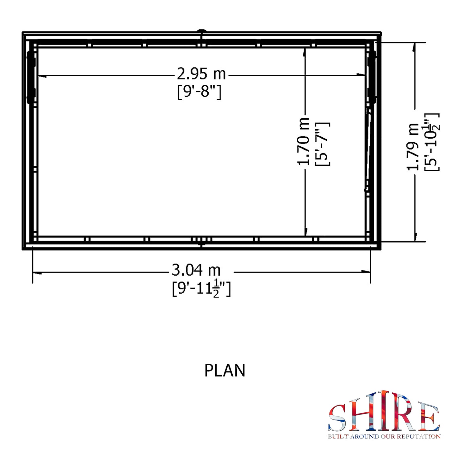 Shire Sun Pent 10x6 Single Door Shiplap Style B