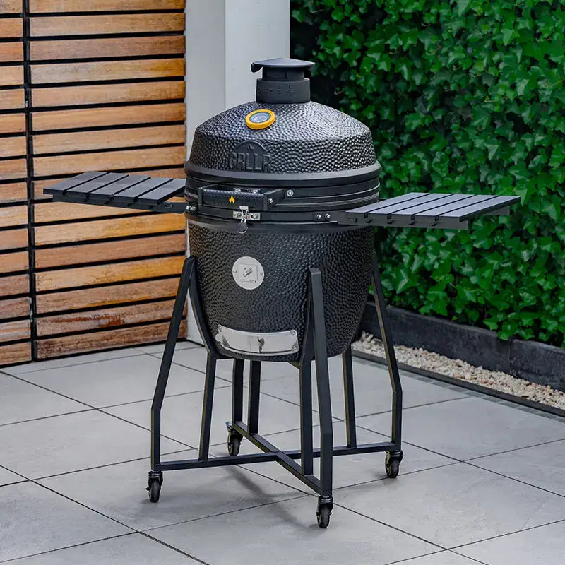 GRLLR Ember Classic 22 inch Kamado Grill| Matte Black including Trolley